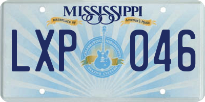 MS license plate LXP046