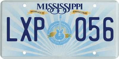 MS license plate LXP056