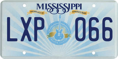 MS license plate LXP066