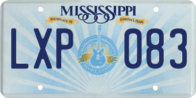 MS license plate LXP083