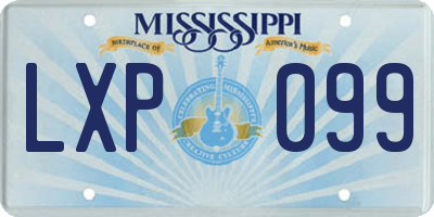 MS license plate LXP099