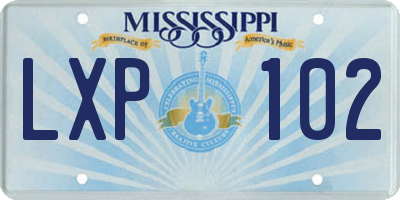MS license plate LXP102