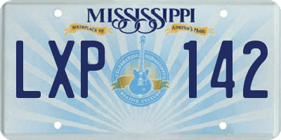 MS license plate LXP142