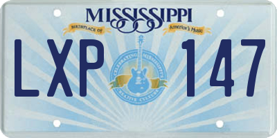 MS license plate LXP147
