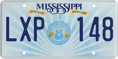MS license plate LXP148