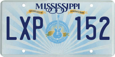 MS license plate LXP152