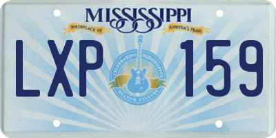 MS license plate LXP159
