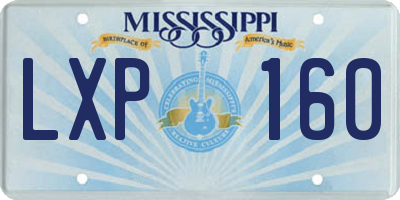 MS license plate LXP160