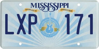 MS license plate LXP171