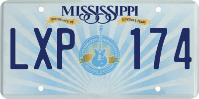 MS license plate LXP174