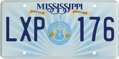 MS license plate LXP176