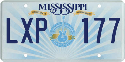 MS license plate LXP177