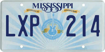 MS license plate LXP214