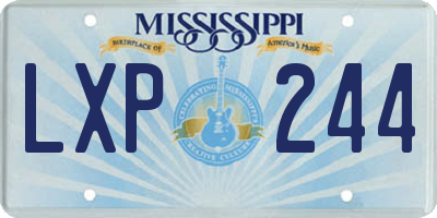 MS license plate LXP244