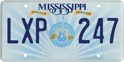 MS license plate LXP247