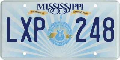 MS license plate LXP248