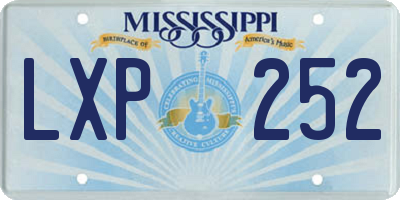 MS license plate LXP252