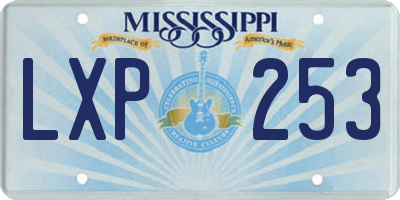 MS license plate LXP253