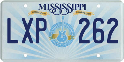 MS license plate LXP262