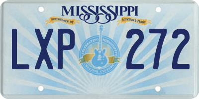 MS license plate LXP272