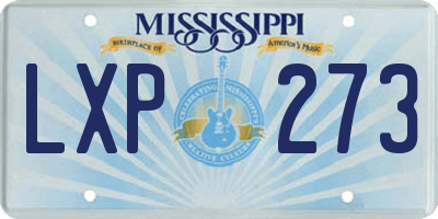 MS license plate LXP273