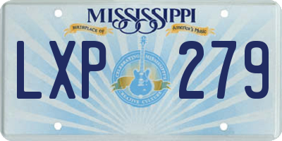 MS license plate LXP279