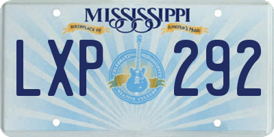 MS license plate LXP292