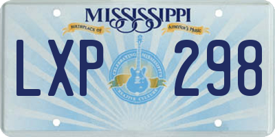 MS license plate LXP298