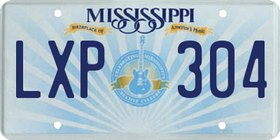 MS license plate LXP304