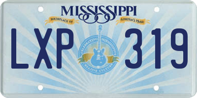 MS license plate LXP319