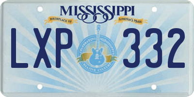 MS license plate LXP332