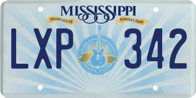 MS license plate LXP342