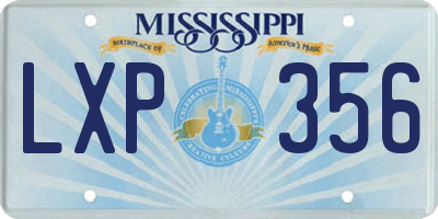 MS license plate LXP356