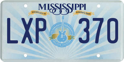 MS license plate LXP370