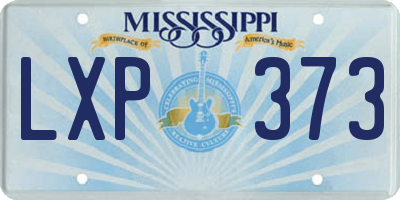 MS license plate LXP373