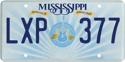 MS license plate LXP377