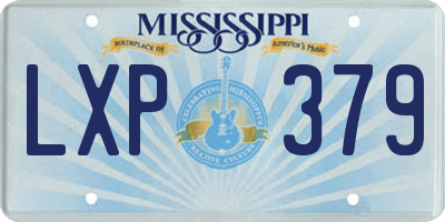 MS license plate LXP379