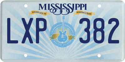 MS license plate LXP382