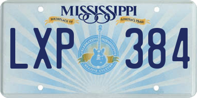 MS license plate LXP384