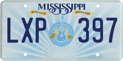 MS license plate LXP397