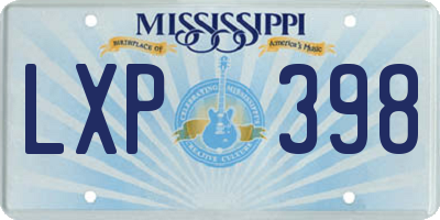 MS license plate LXP398