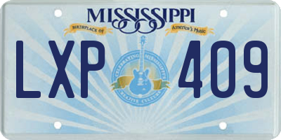 MS license plate LXP409