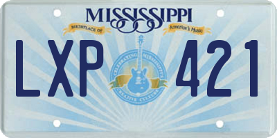 MS license plate LXP421