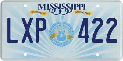 MS license plate LXP422