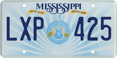 MS license plate LXP425