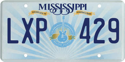 MS license plate LXP429