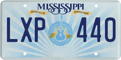 MS license plate LXP440