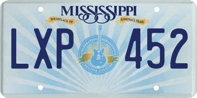 MS license plate LXP452