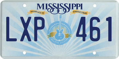 MS license plate LXP461