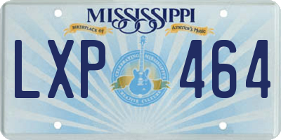 MS license plate LXP464